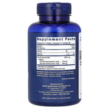 Life Extension Mega EPA/DHA softgel bottle back label with Supplement Facts