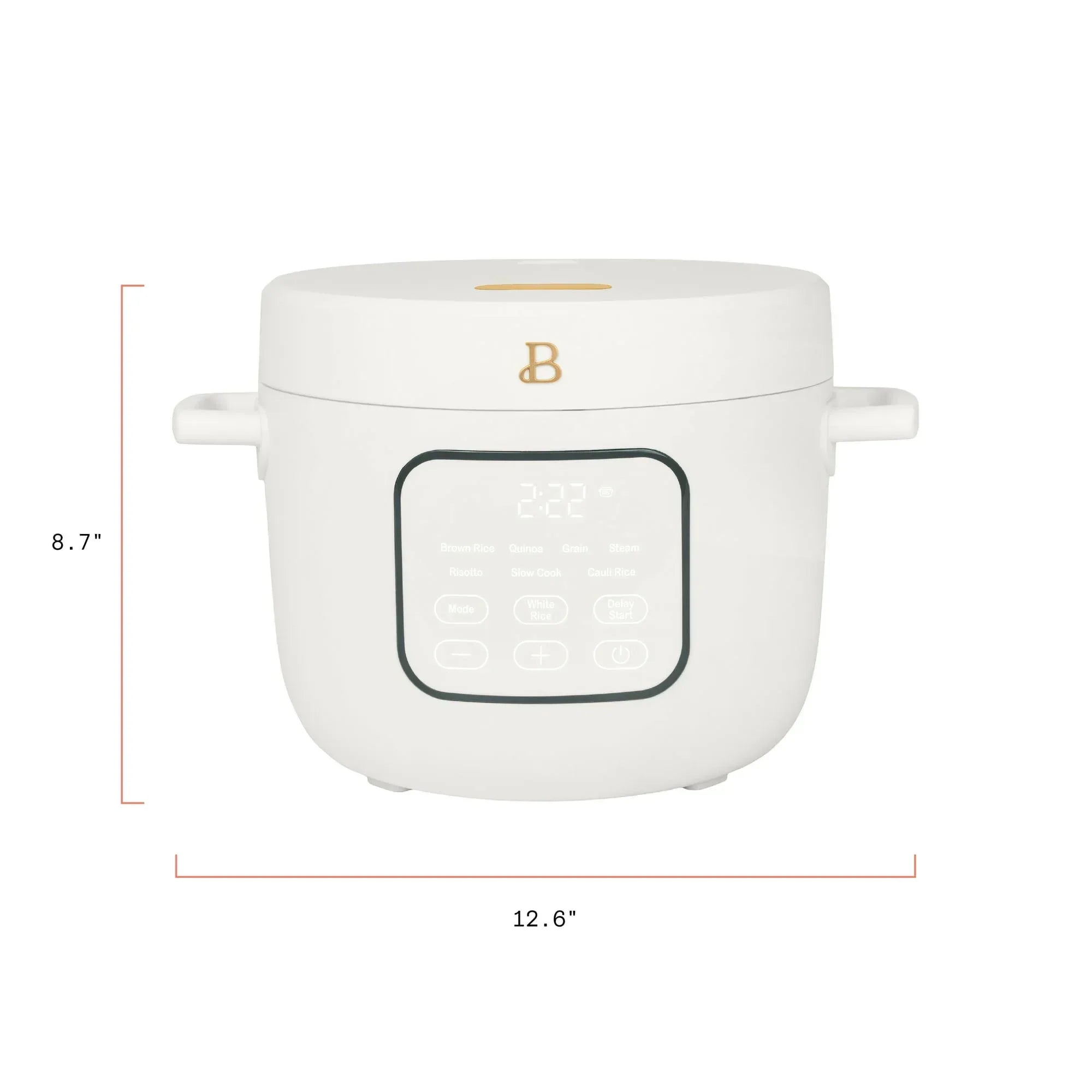 Beautiful 14-Cup Cooked, 6-Cups Uncooked Electric Rice and Grain Cooker, EverGood™ Ceramic Nonstick Coating, by Drew Barrymore