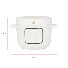 Beautiful 14-Cup Cooked, 6-Cups Uncooked Electric Rice and Grain Cooker, EverGoodâ„¢ Ceramic Nonstick Coating, White Icing by Drew Barrymore - USA MEGA SHOP