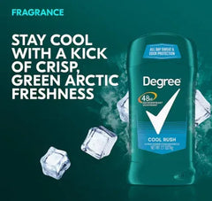 Degree Men Cool Rush 48-Hour Antiperspirant Deodorant Invisible Solid, 4 pk./2.7 oz