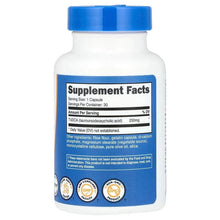TUDCA supplement facts panel for 250 mg, 1 capsule serving, 30 servings, blue back