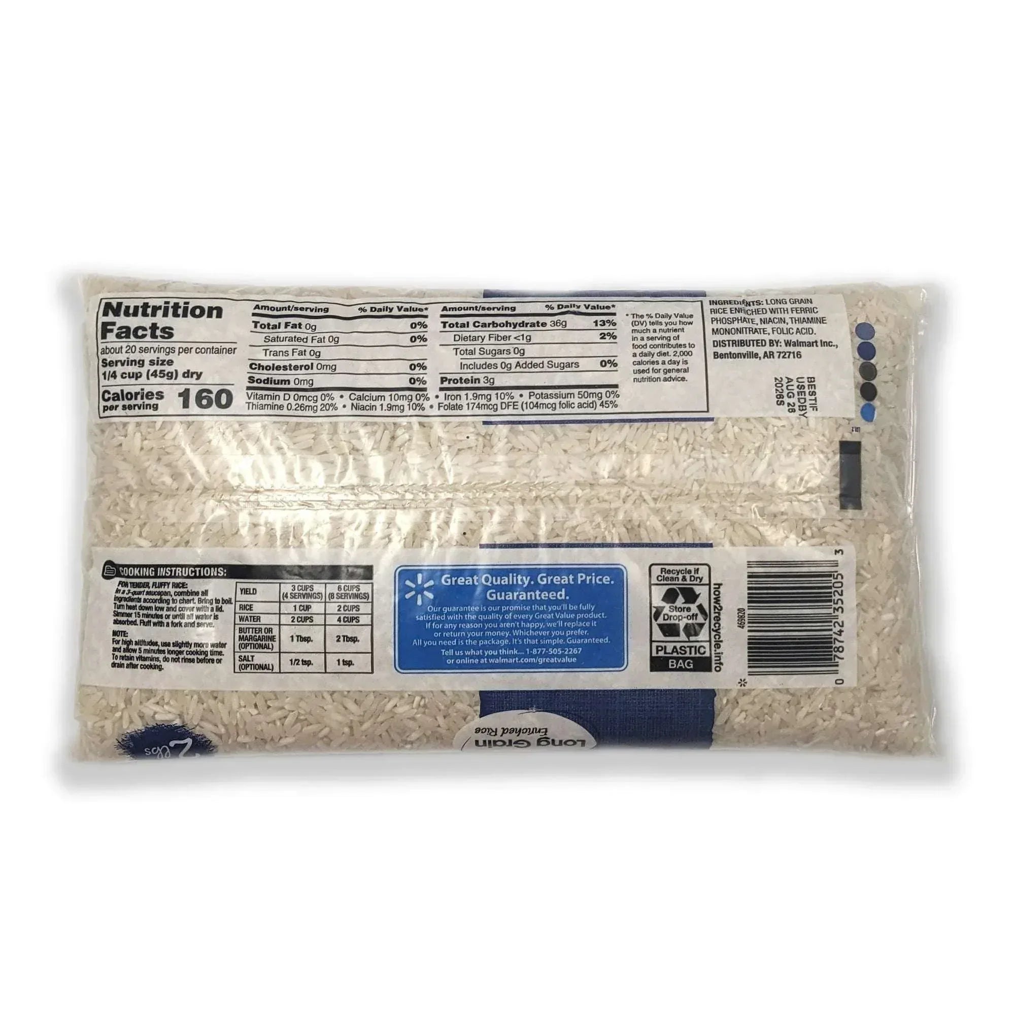 Great Value Long Grain Enriched Rice, 32 oz - USA MEGA SHOP