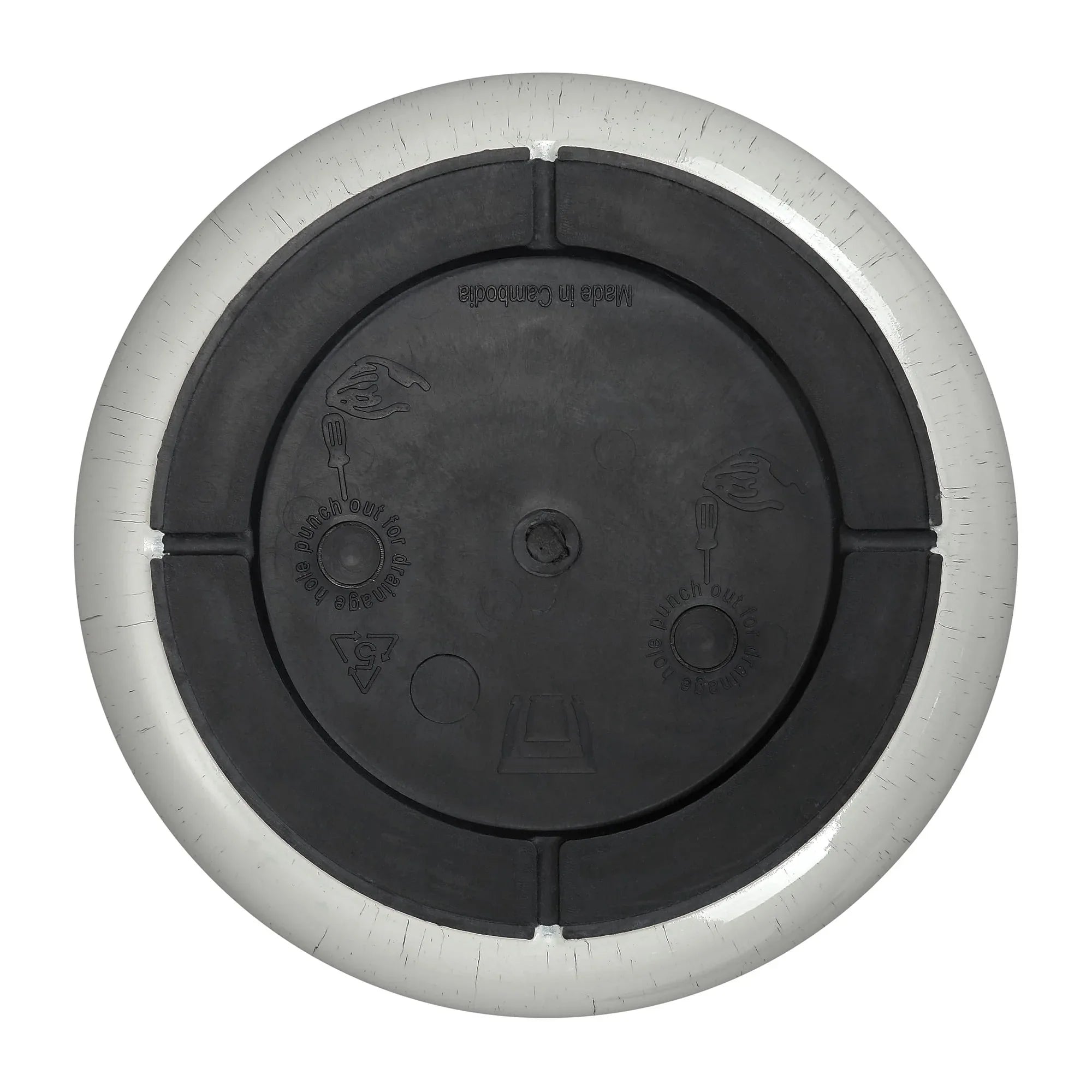 Better Homes and Gardens Esmeralda Plastic Planter 12" x 12" x 12" Round Toupe Finish