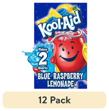 Kool-Aid Blue Raspberry Lemonade powdered drink mix packet, makes 2 quarts, 12 pack