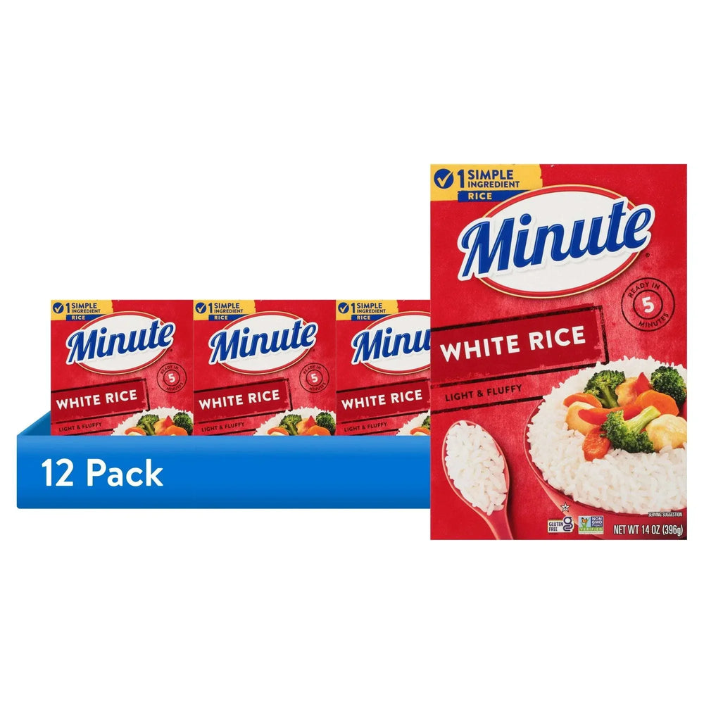 Minute Instant White Rice, Light and Fluffy, Gluten Free, 14 oz - USA MEGA SHOP