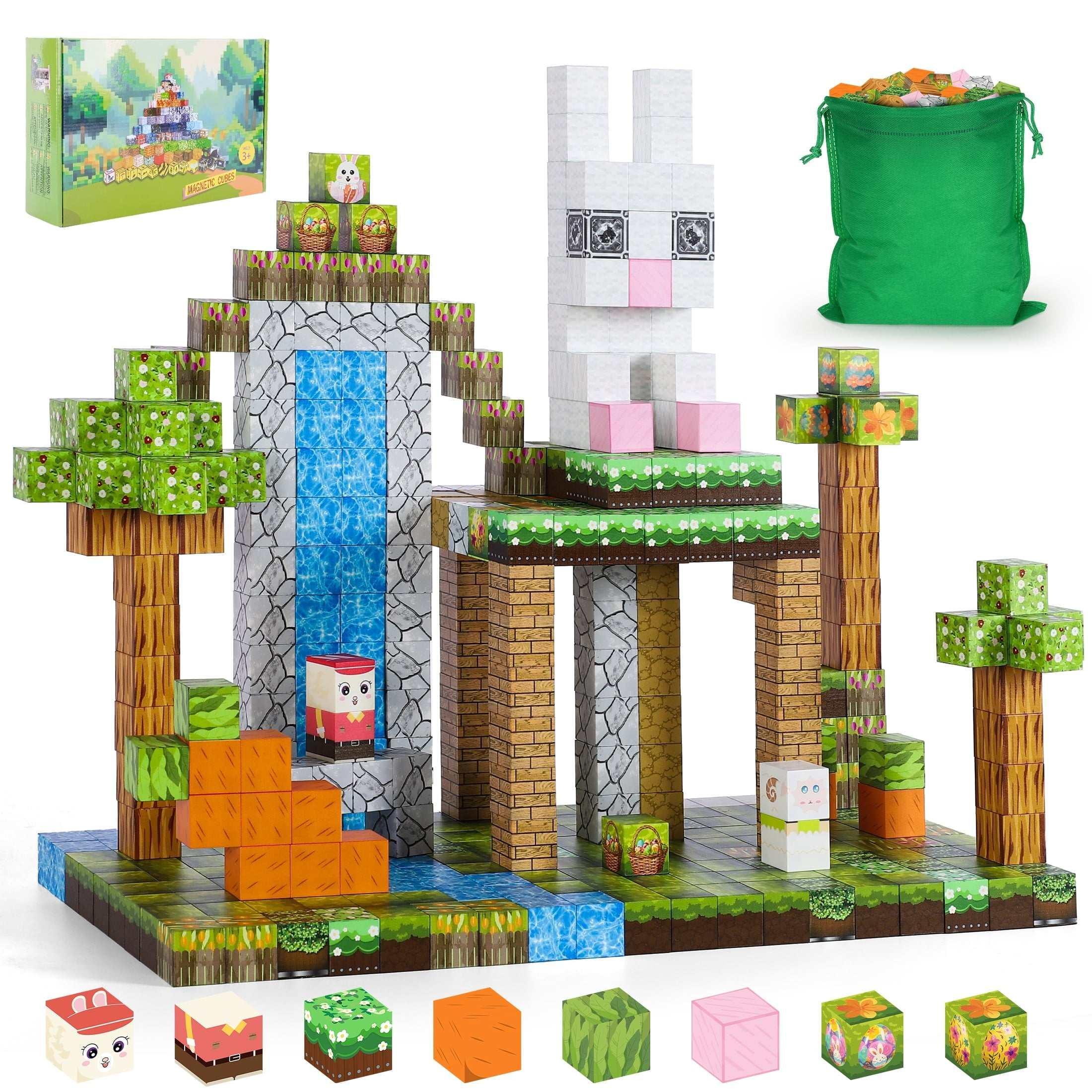 Crtynell 100pcs Magnetic Blocks - Build a Plants Wars Set, Magnetic Building Blocks Toddler Toys STEM Sensory Outdoor Toys for Boys and Girls Ages 3+, Birthday Gifts for Kids - USA MEGA SHOP