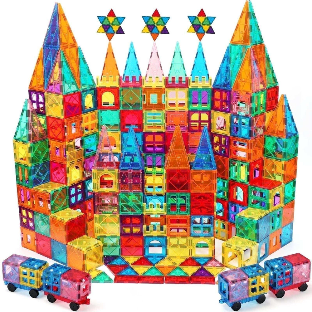 Magnetic Tiles for Kids,Educational Magnetic Building Blocks for Boys Girls, STEM Preschool Kidergarten Learning Toys - USA MEGA SHOP