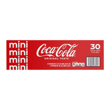Coca-Cola mini soda 30-pack, 7.5 fl oz cans, red multipack carton
