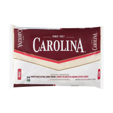 Enriched extra long grain white rice bag front with Carolina branding