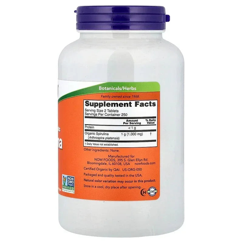 NOW Foods, Certified Organic Spirulina