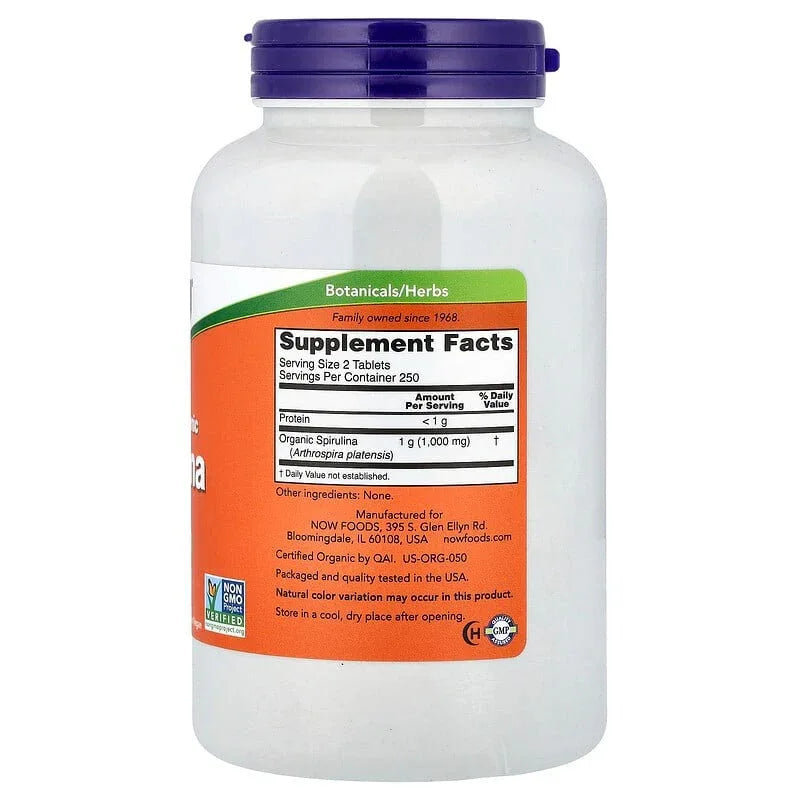 NOW Foods, Certified Organic Spirulina - USA MEGA SHOP