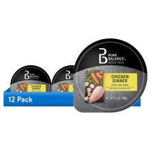Wet dog food variety pack with chicken dinner pate cups (12 pack)