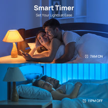 Linkind smart color-changing light bulb in a table lamp
