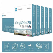 HP Copy&Print20 printer paper cartons and box, letter size, 20 lb.