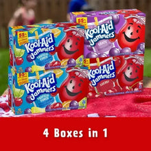 Juice pouch variety pack box showing multiple flavors and '4 Boxes in 1' text