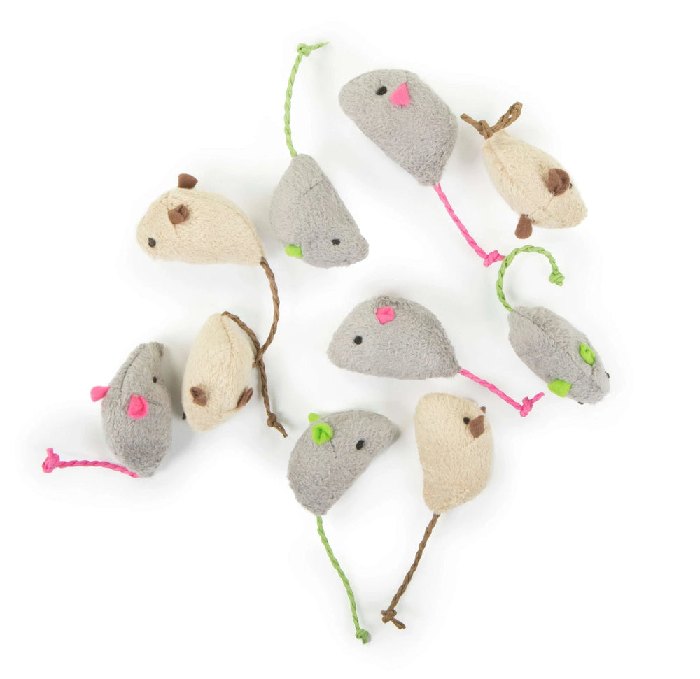 SmartyKat Skitter Critters Value Pack, Soft Plush Catnip Filled Mice Cat Toys, 10 Count - USA MEGA SHOP