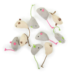 SmartyKat Skitter Critters Value Pack, Soft Plush Catnip Filled Mice Cat Toys, 10 Count