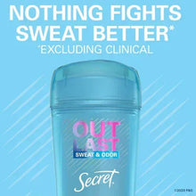 Secret Outlast clear gel antiperspirant deodorant bottle, shower fresh scent