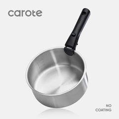 Carote 4 Pcs Stainless Steel Saucepan Set, Saucepans with Detachable Handle, Oven Safe, Induction Ready, Stackable Cookware, Kitchen Cooking Set
