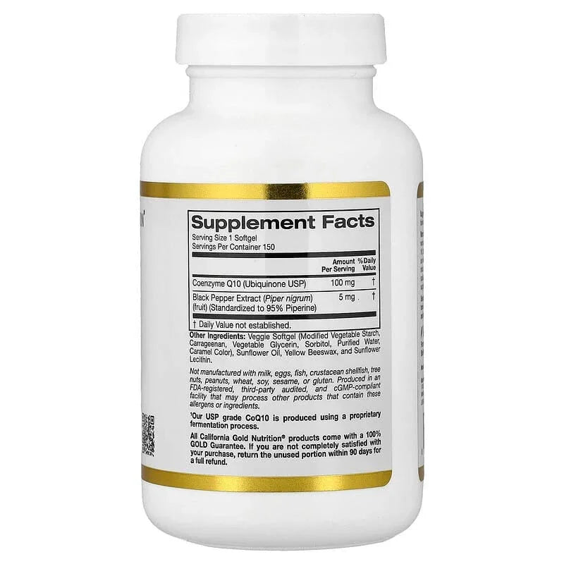 California Gold Nutrition, CoQ10 with BioperineÂ® Black Pepper Extract, 150 Veggie Softgels - USA MEGA SHOP