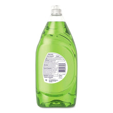 Liquid dish soap bottle with back label, barcode, and ingredient text