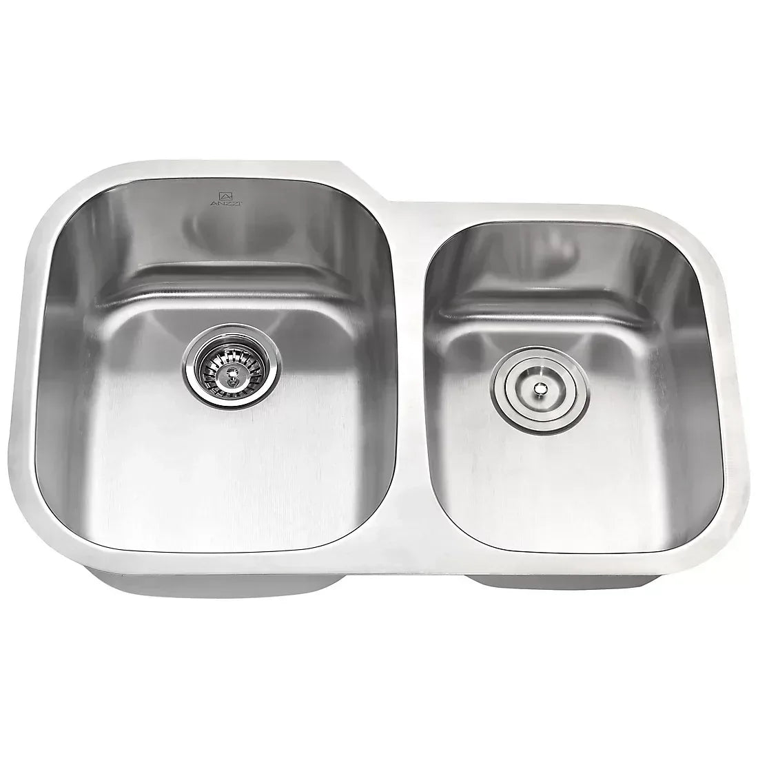 ANZZI Moore 32" x 20" Kitchen Sink - Brushed Silver