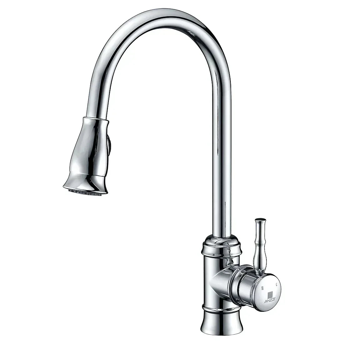 ANZZI Sails Pull-Down Single-Handle Kitchen Faucet - Chrome