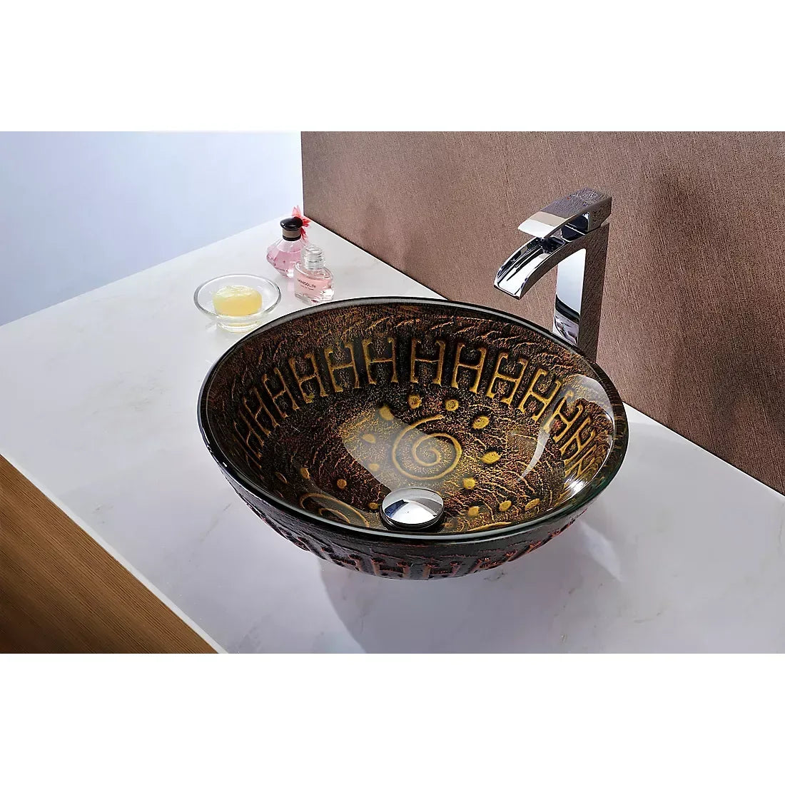 ANZZI Opus Bathroom Sink - Lustrous Brown