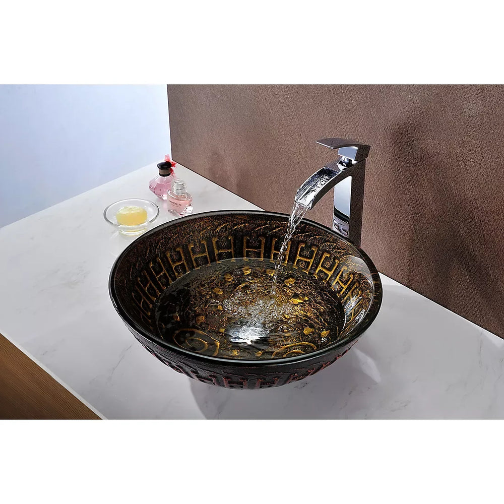 ANZZI Opus Bathroom Sink - Lustrous Brown - USA MEGA SHOP