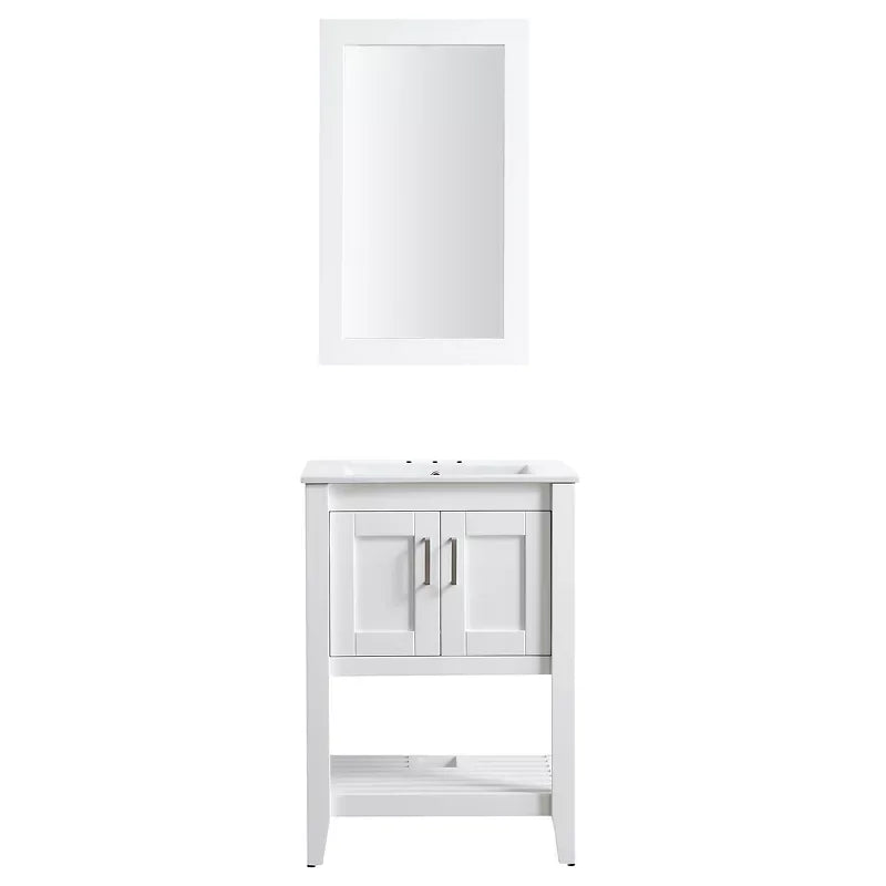 ANZZI Mosset 24" Bathroom Vanity with 014 Faucet - White - USA MEGA SHOP