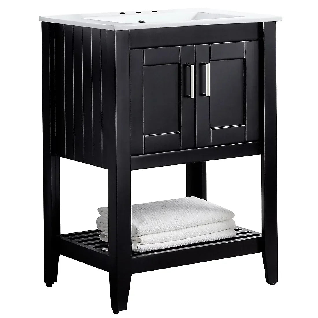 ANZZI Mosset 24" Bathroom Vanity with 014B Faucet - Black - USA MEGA SHOP