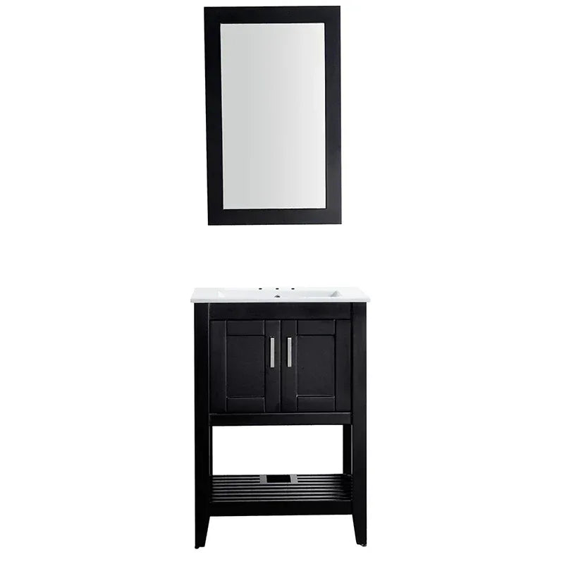 ANZZI Mosset 24" Bathroom Vanity with 014B Faucet - Black - USA MEGA SHOP