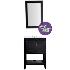 ANZZI Mosset 24" Bathroom Vanity with 014B Faucet - Black - USA MEGA SHOP