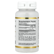 Saccharomyces Boulardii supplement bottle with back label facts panel