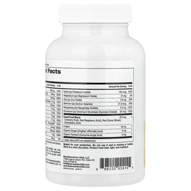Super Nutrition, Simply OneÂ®, 50+ Women Multivitamin + Supporting Herbs, Mixed Berry , 90 Chewable Tablets - USA MEGA SHOP