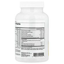Supplement Facts label on white multivitamin bottle with ingredients and serving details
