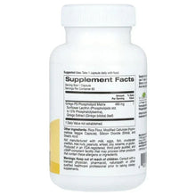 Ginkgo PS Phytosome supplement bottle with Supplement Facts nutrition panel