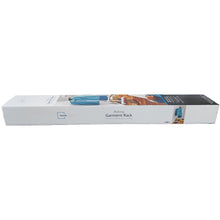Rolling garment rack retail box packaging with product photo