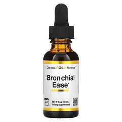 California Gold Nutrition, Bronchial Ease with Proprietary Blend of Fresh Osha Root, Mullein Leaf and Wild Cherry Bark, 1 fl oz (30 ml) - USA MEGA SHOP
