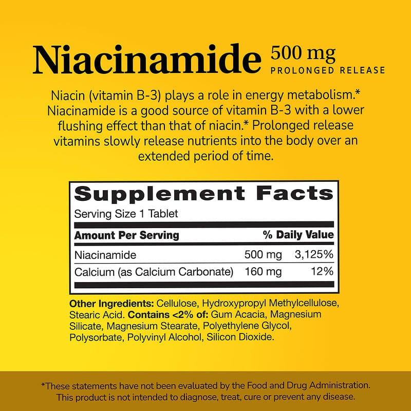21st Century, Niacinamide, Prolonged Release , 110 Tablets