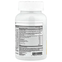 Women multivitamin supplement bottle with white cap and back label text panel