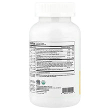 Women's multivitamin bottle with back supplement facts, dosage chart, and barcode