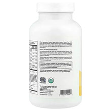 Men's multivitamin supplement bottle, back label with Supplement Facts text and barcode