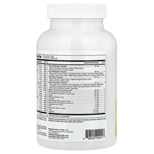 Men's 50+ multivitamin supplement bottle, back label with ingredient facts panel.