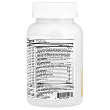 Men’s multivitamin bottle back label with Supplement Facts table