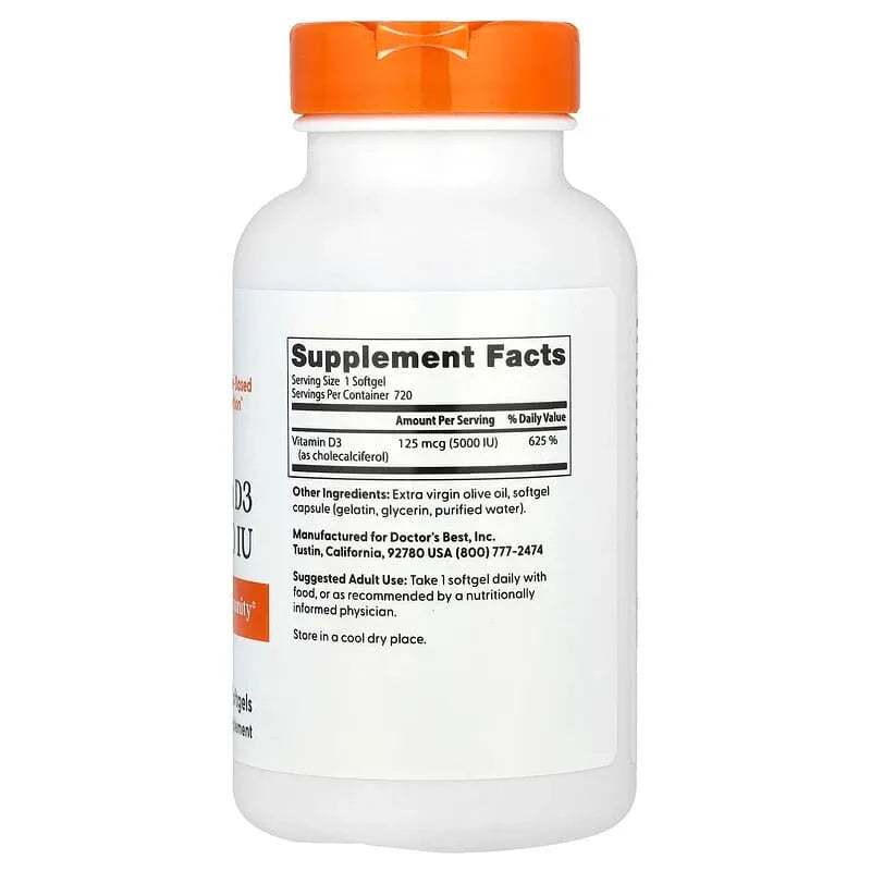 Doctor's Best, Vitamin D3, Softgels
