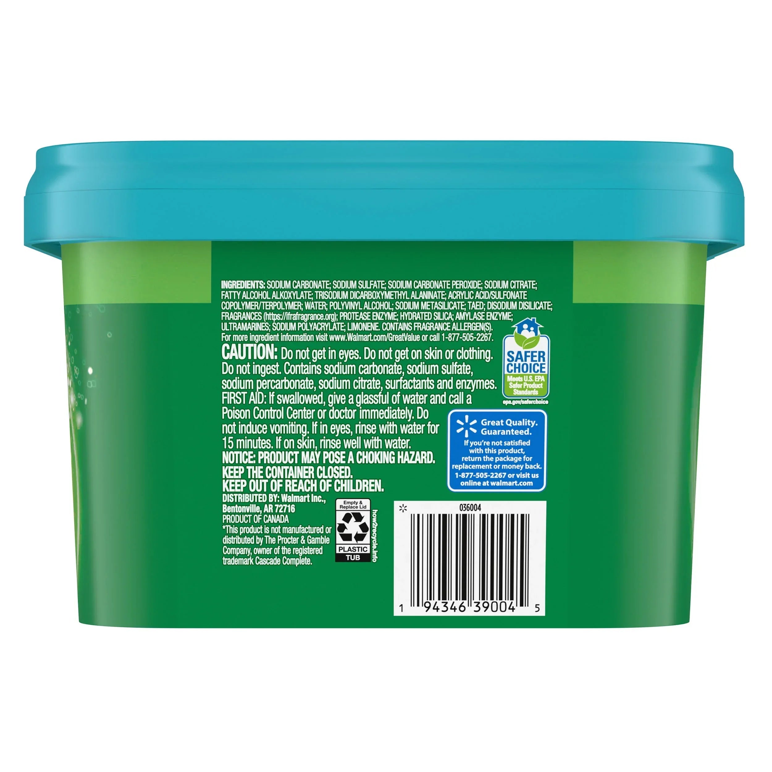 Great Value Original Dishwasher Pacs, Fresh Scent, 115 Count