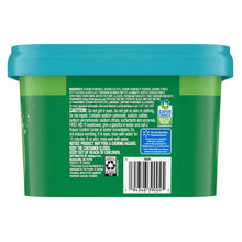 Dishwasher detergent pacs tub back panel with caution notes and barcode