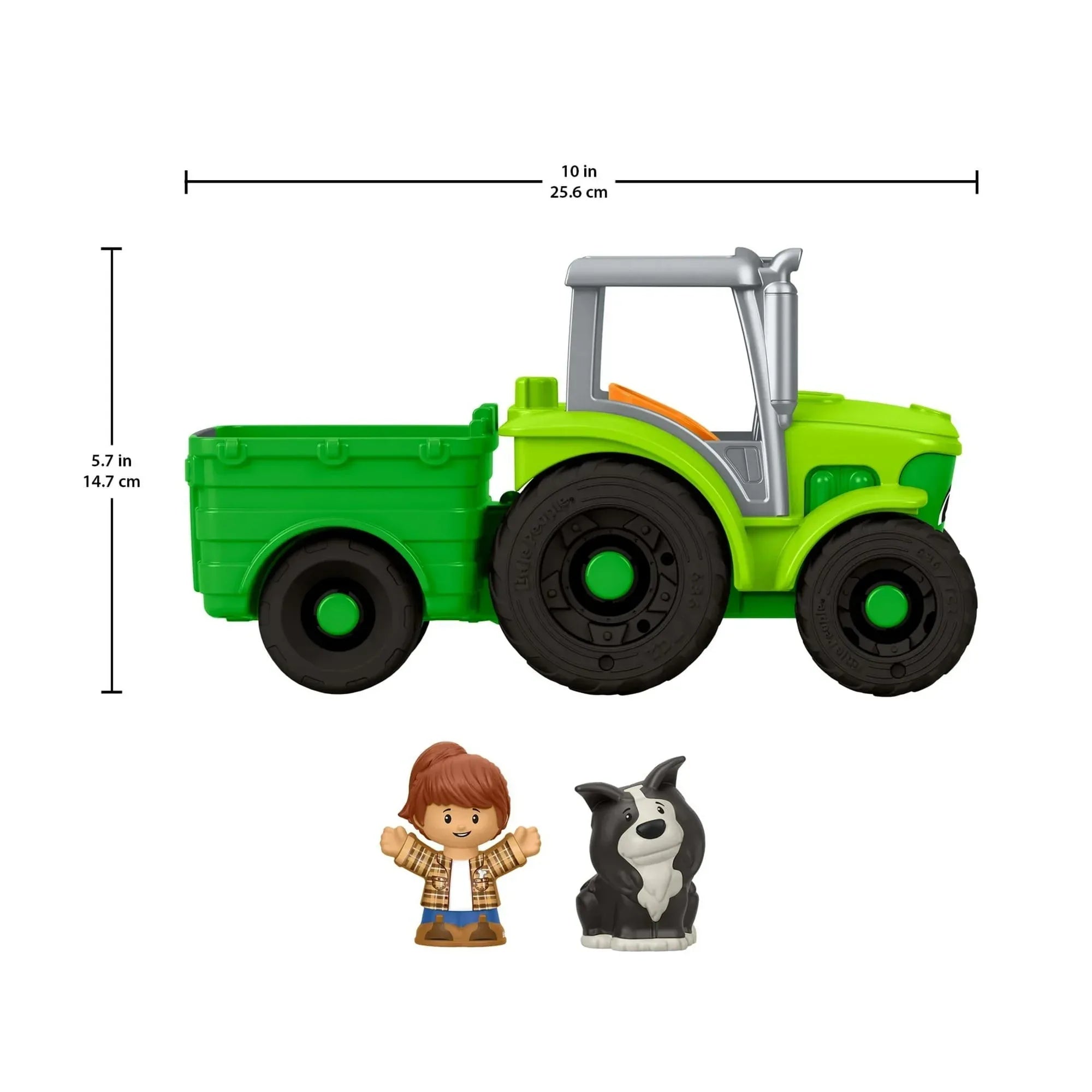 Fisher-Price Little People Push & Play Tractor, Musical Toy Farm Vehicle & 2 Figures for Toddlers - USA MEGA SHOP