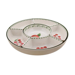 Better Homes and Gardens Tomato Design Bamboo Melamine Chip and Dip Set